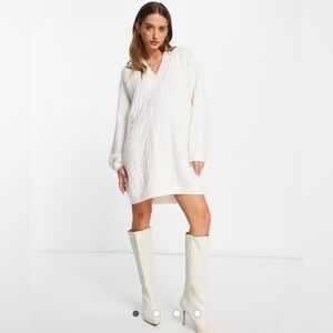& other stories cable knit mini dress
